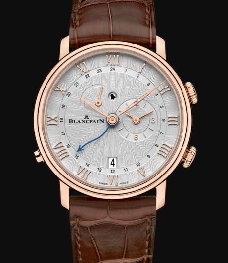 Review Blancpain Villeret Watch Review Réveil GMT Replica Watch 6640 3642 55B - Click Image to Close